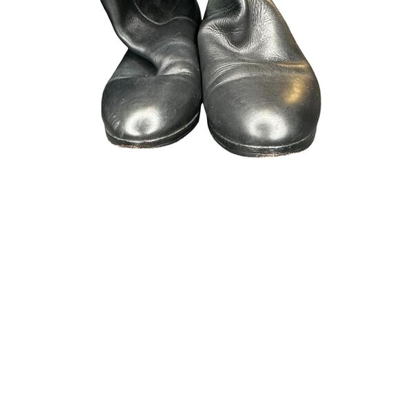 J.Crew Black Casual Basic Leather Almond Toe Knee High Boots Size 10 1/2 - Picture 6 of 10